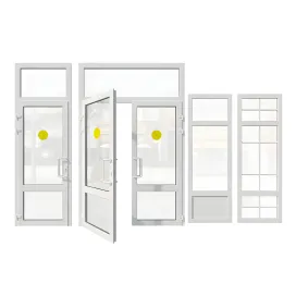 Plastic stained glass window door